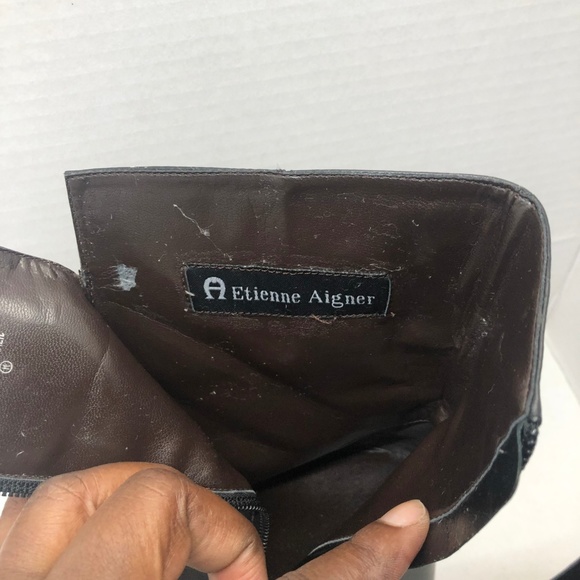 Etienne Aigner boots Black and Brown size 7 - Picture 8 of 8